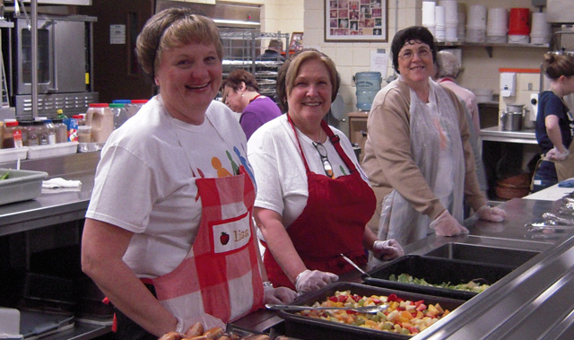 FNCB Employees volunteer at a soup kitchen