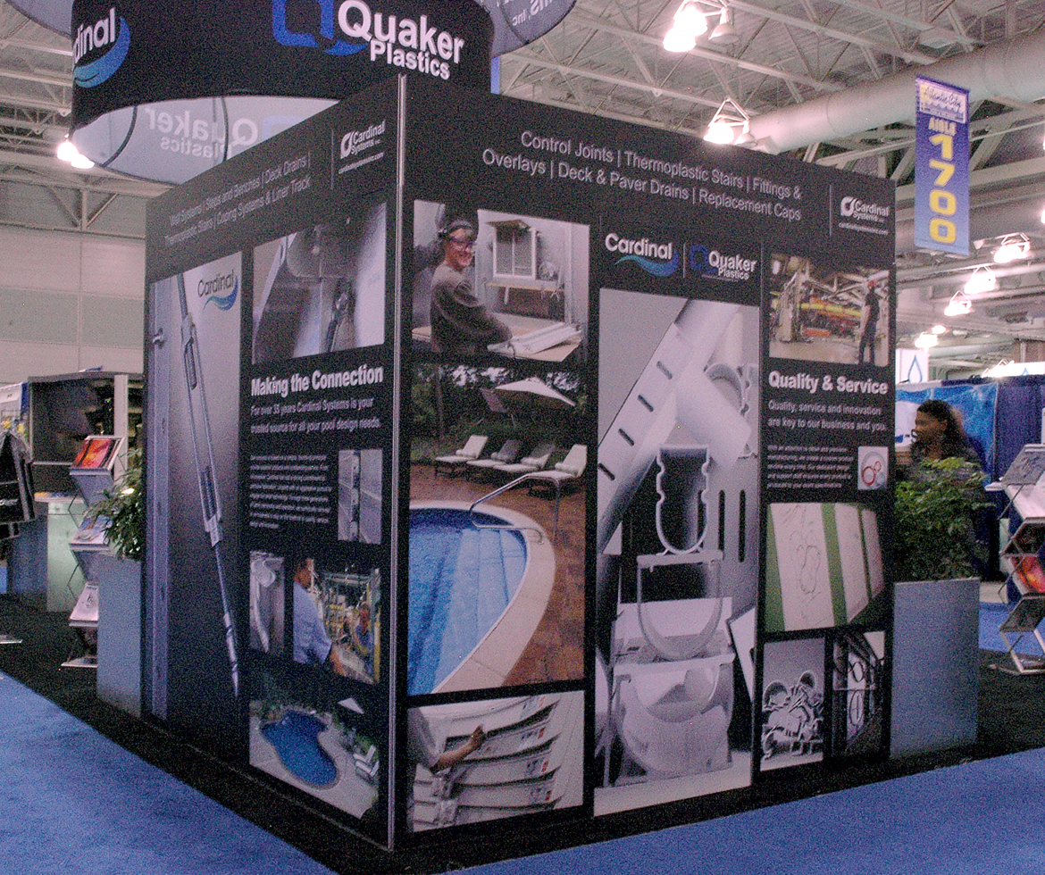 Cardinal Trade Show, booth, closet back corner