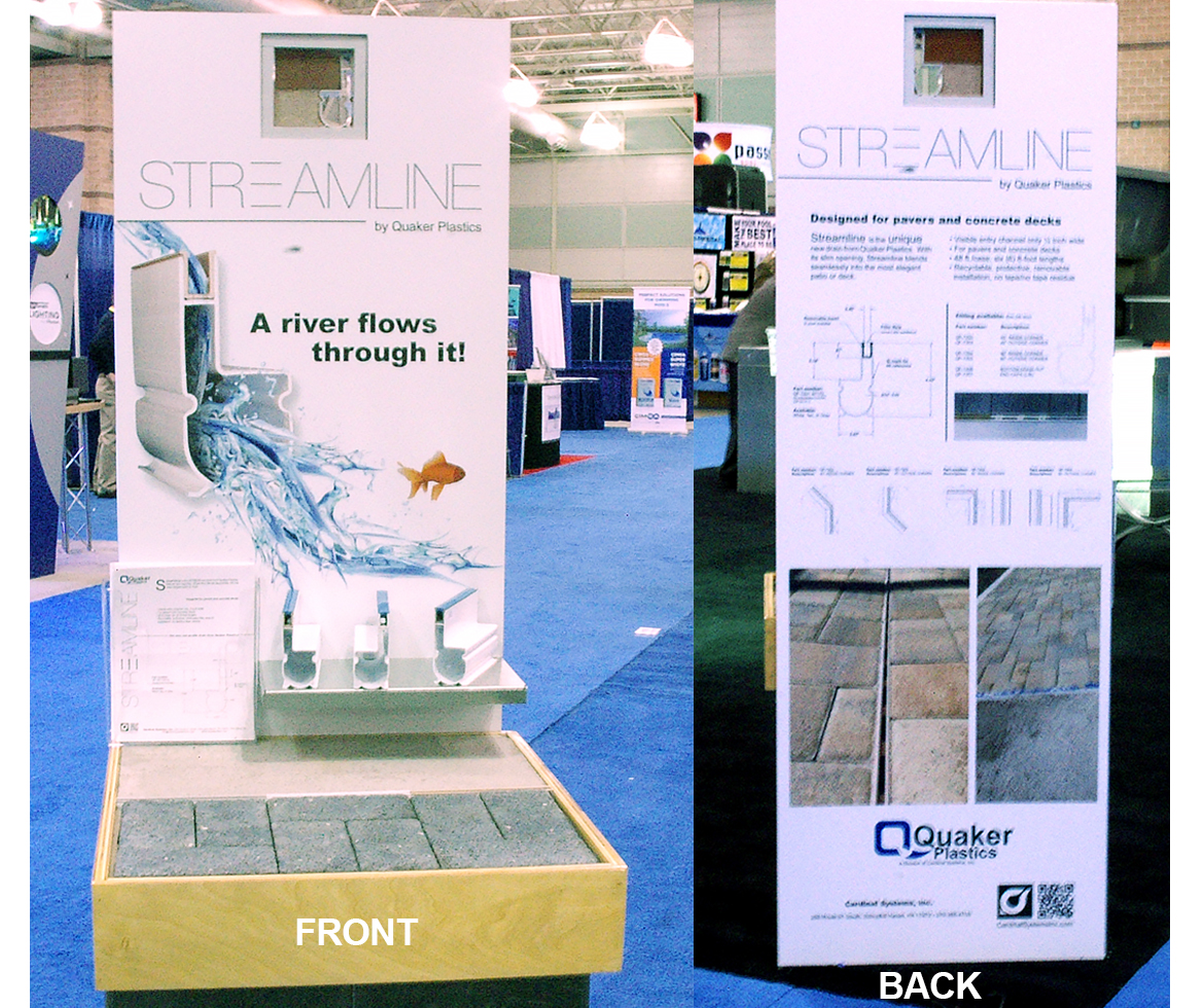 Cardinal Trade Show, Streamline Drain display