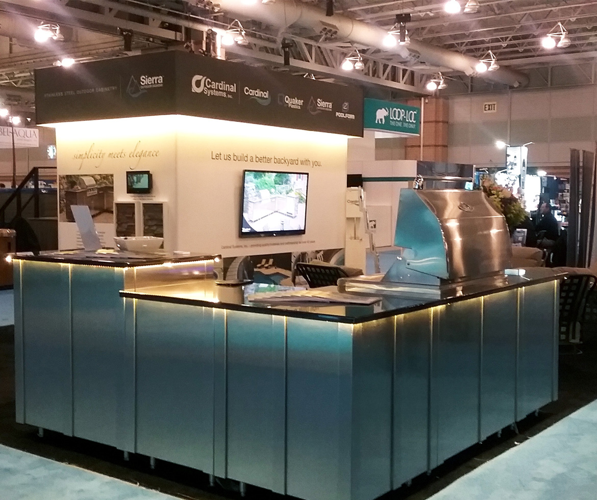 Cardinal Trade Show, booth with grilling station