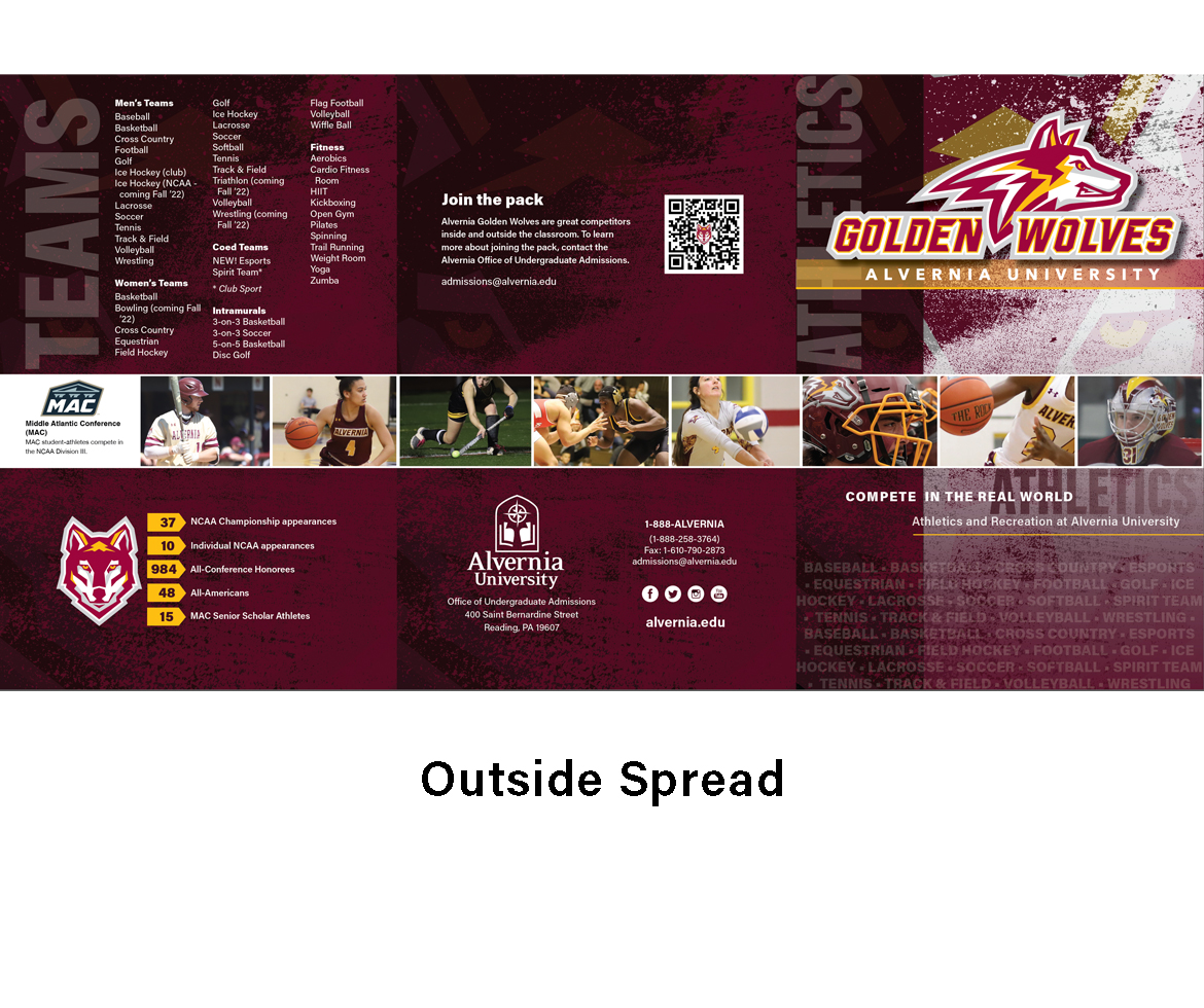 Athletics brochure outside spread