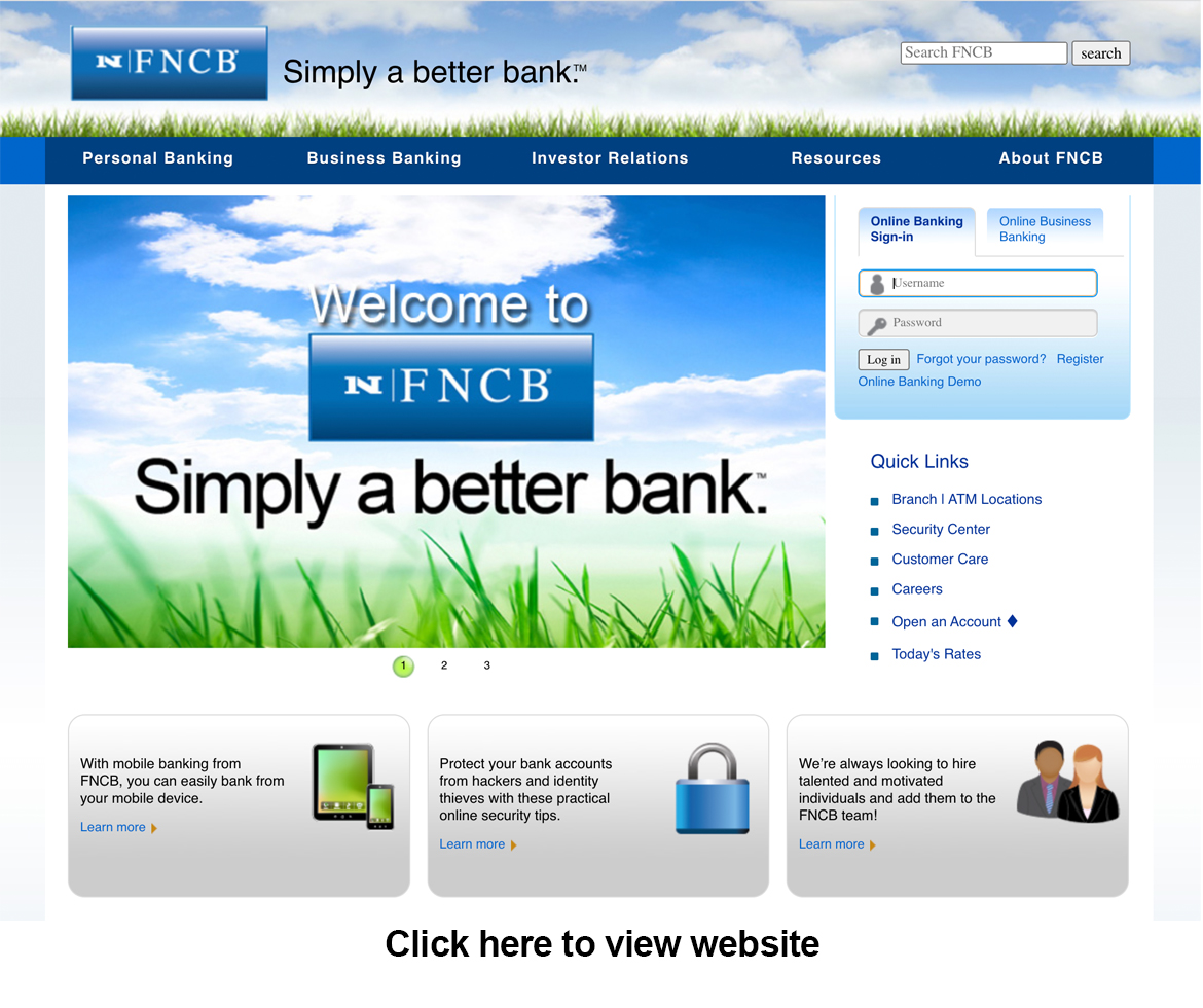 FNCB website home page