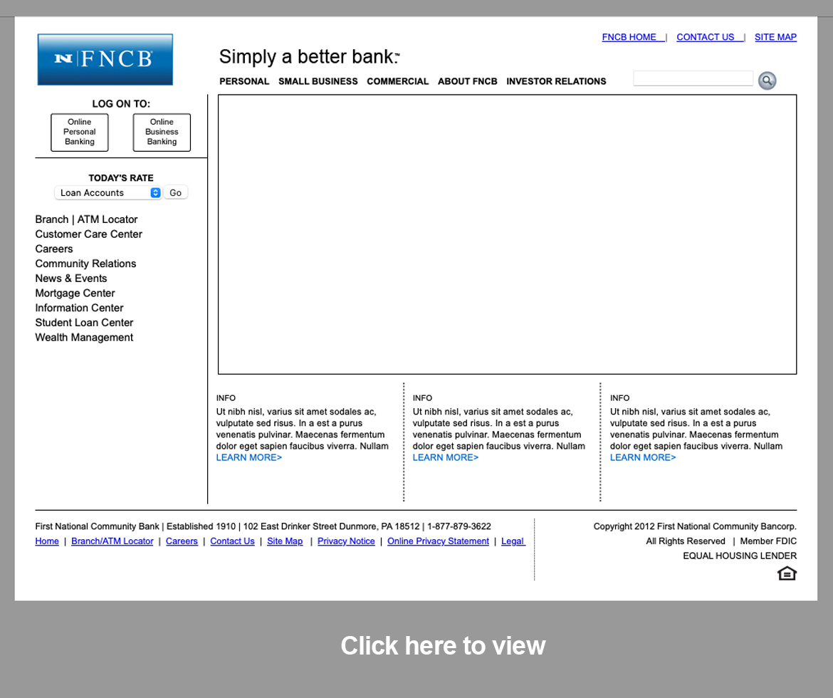 FNCB website redesign wireframe