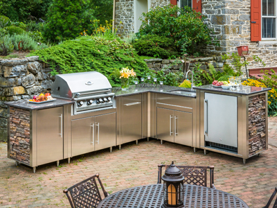 The Denali in Brown Faux Stone