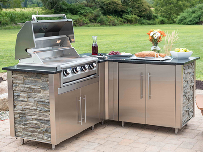 Pocono-Gray Faux Stone Sides